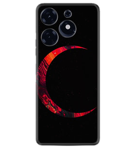 Tecno Spark 10 Pro Kılıf Silikon Desen Özel Seri Red Moons 1747