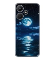 Infınix Hot 30i Kılıf Resimli Desenli Baskılı Silikon Night Moon 1133