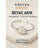 Sertifikalı Doğal Beyaz Akik Taşı Gümüş Kaplama Ayarlanabilir Bileklik – Saflık ve Denge (Çok Renkli)