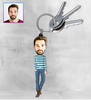 Kişiye Özel Karikatür Tasarım Anahtarlık 97257