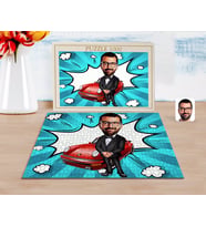 BK Gift Kişiye Özel Erkek Patron Karikatürlü 1000 Parça Profesyonel Puzzle-1