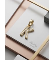 Xupıng Zirkon Taşlı K Harf Kolye Ucu 1 cm