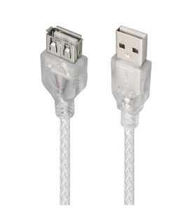PM-1568 Şeffaf 1.5 Metre Usb 2.0 Uzatma Kablosu