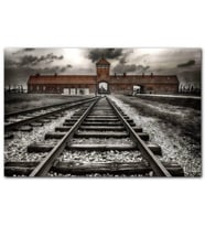 Cakatablo Tren Rayları ve Tarihi Bina  MDF Tablo