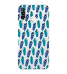 PrintiFy Huawei P30 Lite ile Uyumlu Nazar Boncuğu 4 Baskılı Kamera Korumalı Şeffaf Silikon Kılıf
