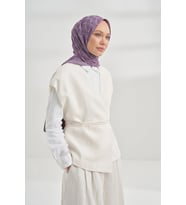 Armanda Cotton Monogram Geometrik Desen Şal 3120 (Leylak)