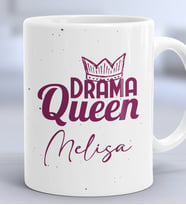 Kişiye Özel Drama Queen Hediye Kupa Bardak Sevgiliye Arkadaşa Hediye (Beyaz)