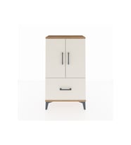 Arges Komodin 2 Raflı Tek Çekmeceli 2 Kapaklı 60x30x106 Çam-Aytaşı