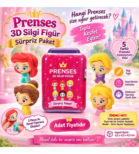 Princess Puzzle Palz 3D Silgi Figür Sürpriz Paket