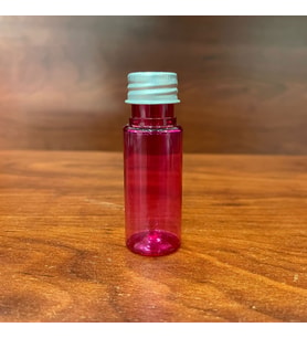 15 cc Pembe Pet Şişe - Contalı Metal Gümüş Kapaklı x 10 Adet (Karışık)