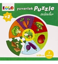 Yuvarlak Puzzle-Sebzeler