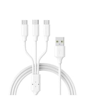 Winex CA107 Gfz 3in1 Micro, Lightning, Type-C Çıkışlı Data ve Şarj Kablosu 3.4A Beyaz