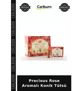 Özel Üretim Gül Kokulu Aromatik Rahatlatıcı Hediye Dekoratif Precious Rose Aromalı Konik Tütsü