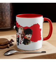 Atatürk Baskılı Renkli Kupa