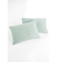 Örme %100 Pamuk Flaplı 2 Adet Yastık Kılıfı 50×70 Cm (Yeşil)