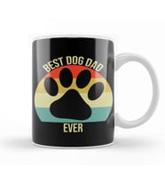 Vintage Best Dog Dad Ever Kupa Bardak Porselen