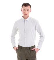 Hatemoğlu Yeşil Slim Fit Baskılı Pamuklu Slim Yaka Uzun Kollu  Klasik Gömlek