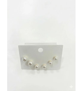 İnci (Iğne Kısmı Kaplama ) Zirkon Taşlı Pirinç Altılı Kombin Küpe - Kp00655