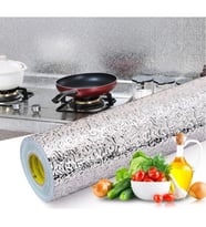 Yapışkanlı Kolay Silinebilir Mutfak Tezgah Üstü Folyo Gümüş 40 Cm x 10 M