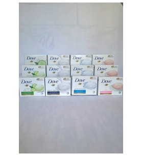 Dove Beauty Cream Bar SET/4 Çeşit X 3'er AdetX90 Gr. / Fresh touch-Cream Bar-Gentle Exfoliating-Pink