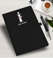 Kişiye Özel harf Tasarımlı  İsme Özel Defter ve Kalem