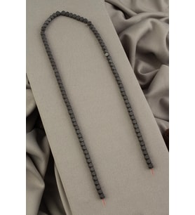 Hematit Doğal Taş Mat Gri Küp Kesim 4x4mm Dizi [AA]