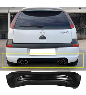 Opel Corsa C Arka Ek Plastik Siyah Difüzör 2000 2001 2002 2003 Arka-bodykit-ek-karlık