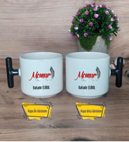 Memur Kupa Bardak T Siyah Kulplu Memura Hediye
