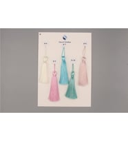Polyester Püskül - 12 cm Bebe Pembe