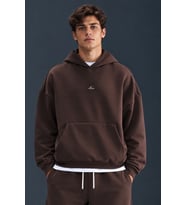 Nike Therma Fit SI BRSH Oversize Mens Sweathirt Bol Kesim Kapüşonlu Erkek Sweatshirt Kahverengi
