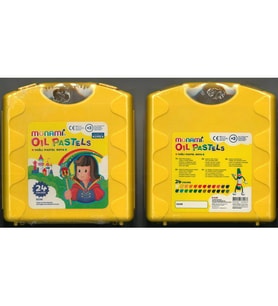 MONAMİ OIL YAĞLI PASTEL BOYA PLASTİK ÇANTALI 24'LÜ (24 RENK)