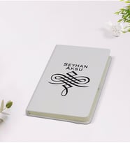 BK Gift Kişiye Özel İsimli 9x14cm Beyaz Defter - Model 24