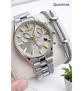 Quantum Sapphire Camlı İtalyan Bileklik Hediyeli 2 Yıl Garantili 10 Atm Erkek Kol Saati 1193.310