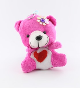 PEMBE PELUŞ ANAHTARLIK AYICIK