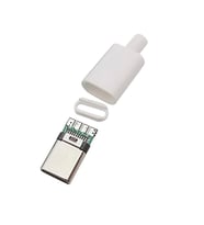 Type-c Usb 3.1 Şarj Soketi 24 Pin Erkek Fiş - Beyaz
