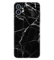 Nothing Phone 1 Kılıf Desenli Silikon Fragile Black Mermer 1378