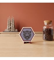 Asil Leopar Silüetli Modern Masaüstü Süsü Ofis Köşelerinizi Tamamlayan Zarif ve Şık Bir Tasarım Obje 10x10 cm