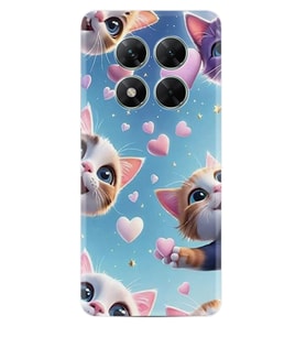 Xiaomi Poco X7 Kılıf Boutique Baskılı Resimli Kalp ve Kedi Pcode -035