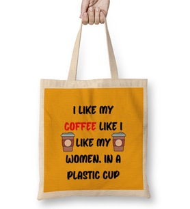 CAT Funny Coffee Drinks Art Lover Gift Quote - Vintage Retro Rainbow Style Bez Çanta Uzun Saplı