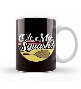 Vintage Squash Racket Ball Sports Indoor Tennis Court Match Kupa Bardak Porselen