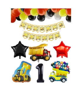 Inşaat Kepçe Kamyon Balon Seti
