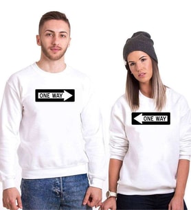 Tshirthane Tek Yönüm Sevgili Kombinleri Sweatshirt Kombini (Tek Ürün Fiyatıdır.)