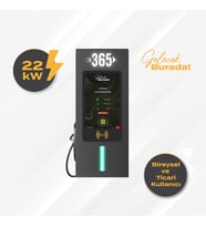 E 365 AC Duvar Tip 10 İnç Ekranlı MID Sayaçlı Tek Kablolu RFID 22kW Şarj İstasyonu (Bireysel ve Ticari Kullanıcı)