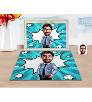 BK Gift Kişiye Özel Erkek Polis Karikatürlü 1000 Parça Profesyonel Puzzle-1