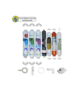 PWS Kapalı Kasa Su Arıtma için uygun Sertifikalı 7lı Platinum mebran purefer+B12 Alkali+mineral set