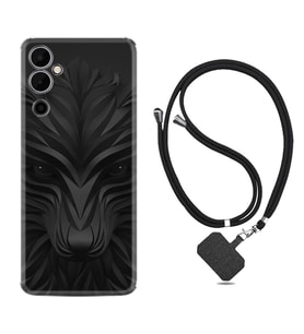 Tecno Pova Neo 2 Kılıf Resimli Boyun Askılı İpli Desenli Silikon Black Fox 1325