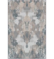 Eliana Home Baskılı, Yıkanabilir Kaymaz Taban Salon Halısı LNA0518 100x150 cm (Gri)