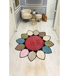 Dijital Baskı Modern Kaymaz Taban Halı H0392