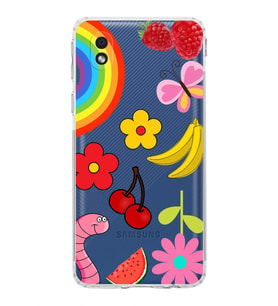 PrintiFy Samsung Galaxy A01 Core ile Uyumlu Water Color 5  Kamera Korumalı Şeffaf  Kılıf