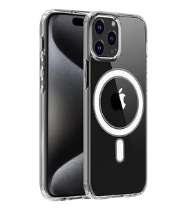 Apple iPhone 15 PRO MAX Kılıf Magsafe Kablosuz Şarj Uyumlu Şeffaf Kapak